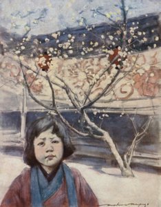 Un japonés en color ciruela